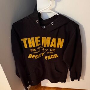 Wwe BECKY LYNCH Black Hoodie with Gold Print